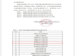best365图书馆荣获省高校图书馆2018年度先进集体荣誉称号